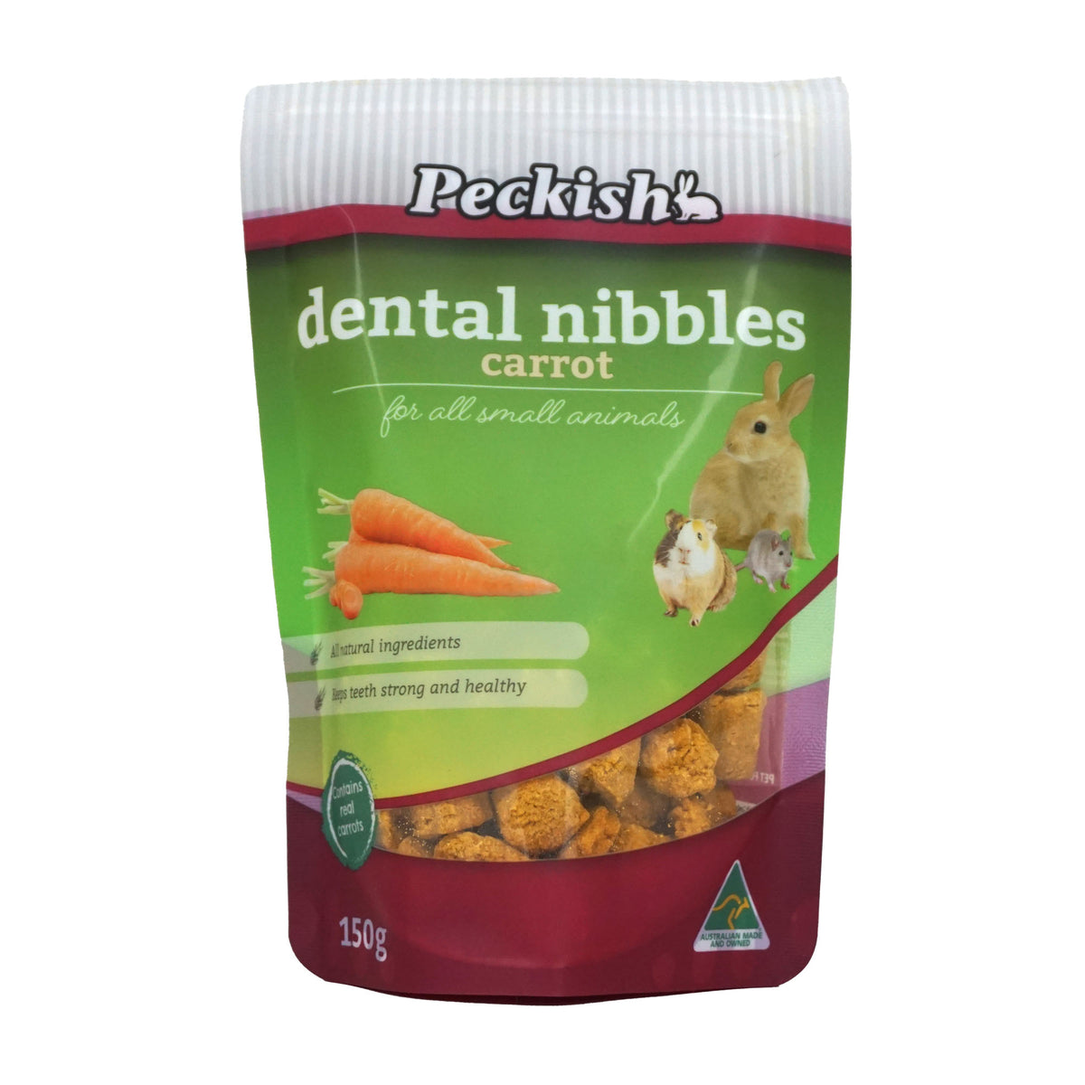 Peckish Dental Small Animal Treat 150g pack front | PeekAPaw Pet Supplies