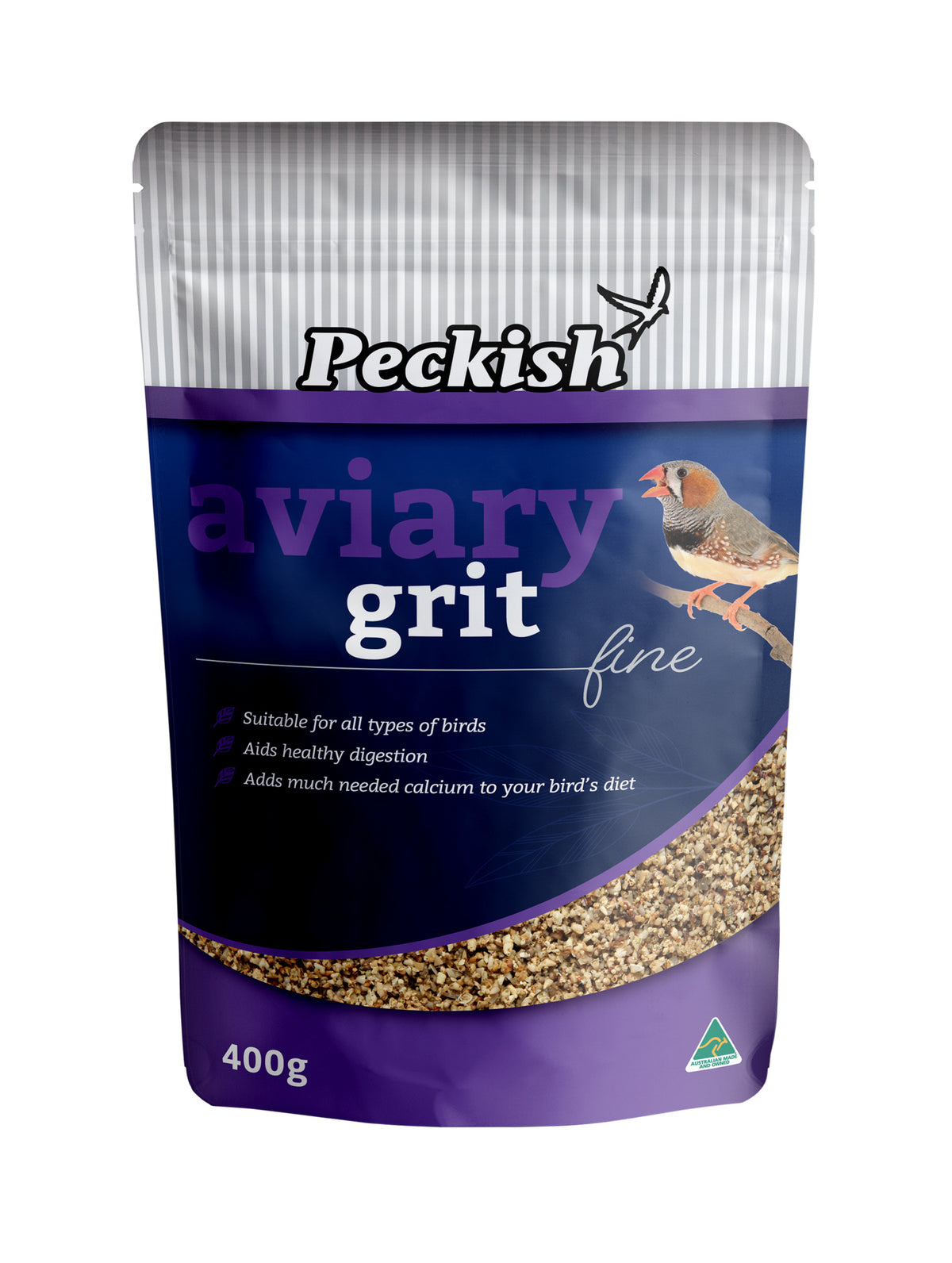 Peckish Aviary Shell Grit 400g pack front | PeekAPaw Pet Supplies