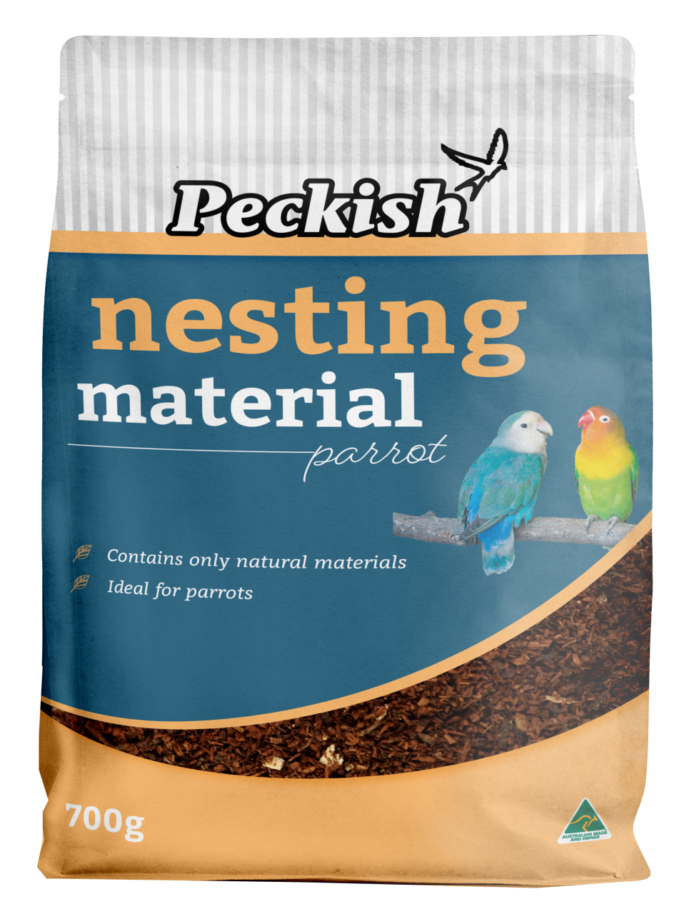 Peckish Parrot Nesting Material 700g pack front | PeekAPaw Pet Supplies