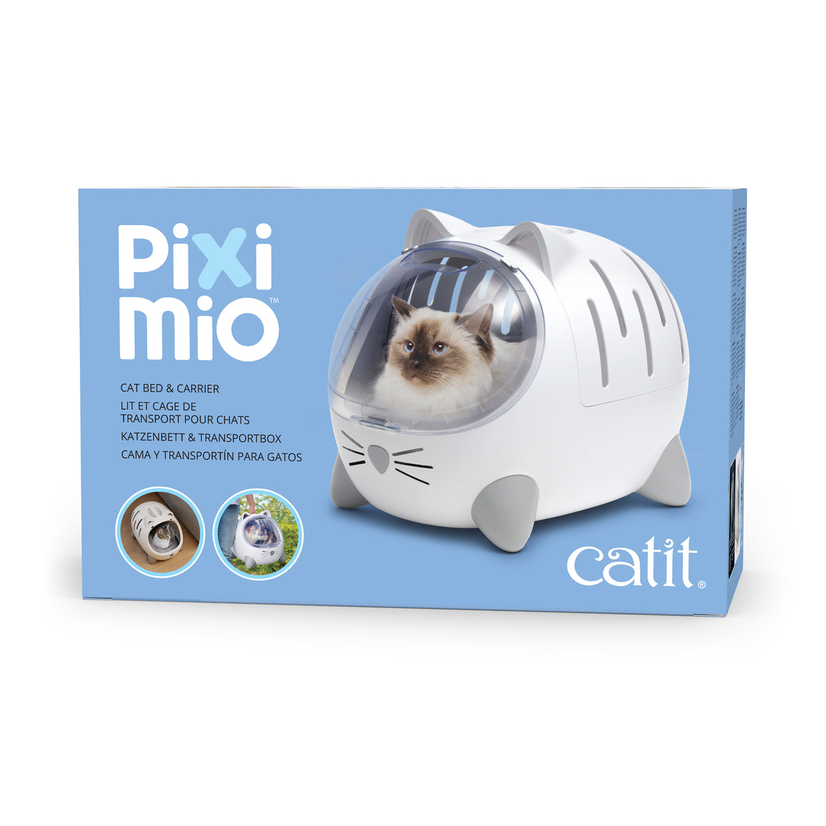 Catit Pixi Mio Cat Carrier and Bed with Cushion