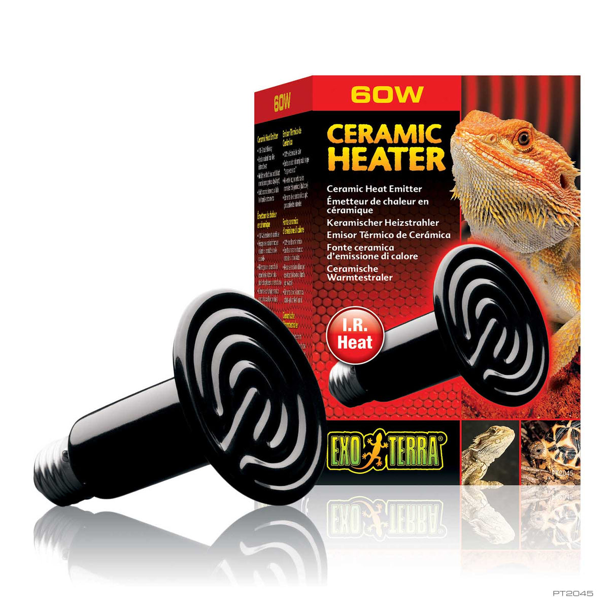 Exo Terra Ceramic Heat Emitter 60W infrared heater | PeekAPaw Pet Supplies