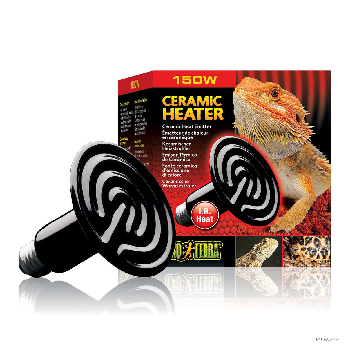 Exo Terra Ceramic Heat Emitter 150W infrared heater | PeekAPaw Pet Supplies
