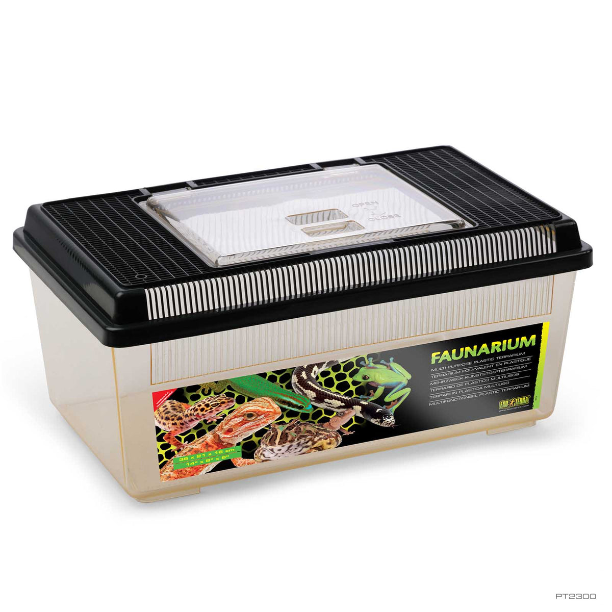 Exo Terra Desert Den Fauna Box 36 x 21 x 13cm ventilated plastic box PT2300 | PeekAPaw Pet Supplies