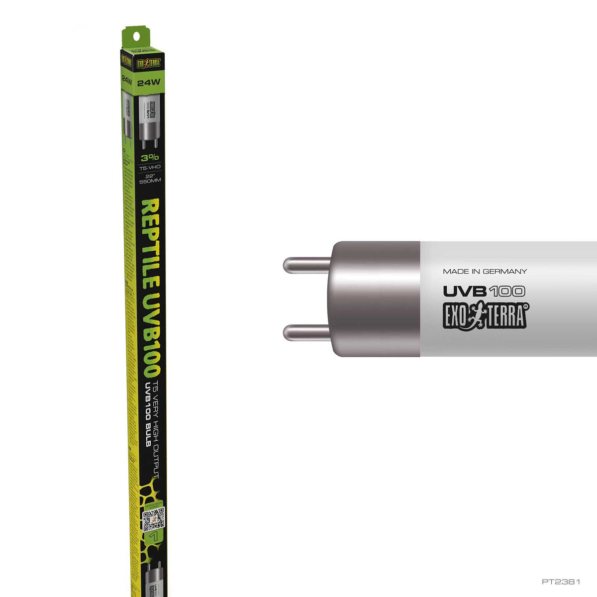Exo Terra Reptile UVB100 T5 VHO bulb 24W in retail packaging