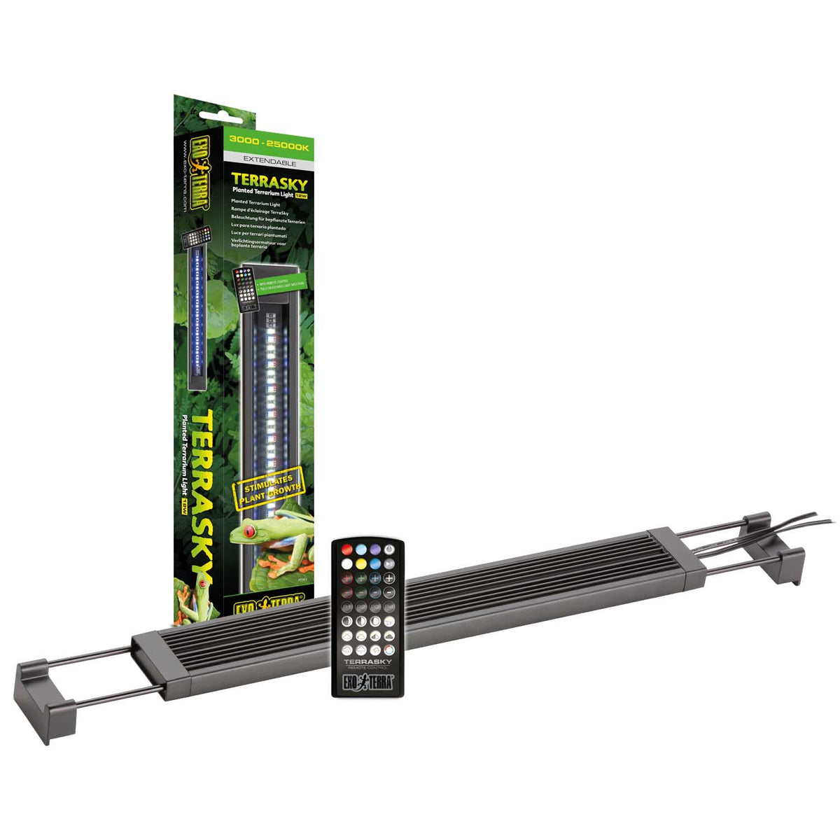 Exo Terra TerraSky planted terrarium LED light fixture with remote