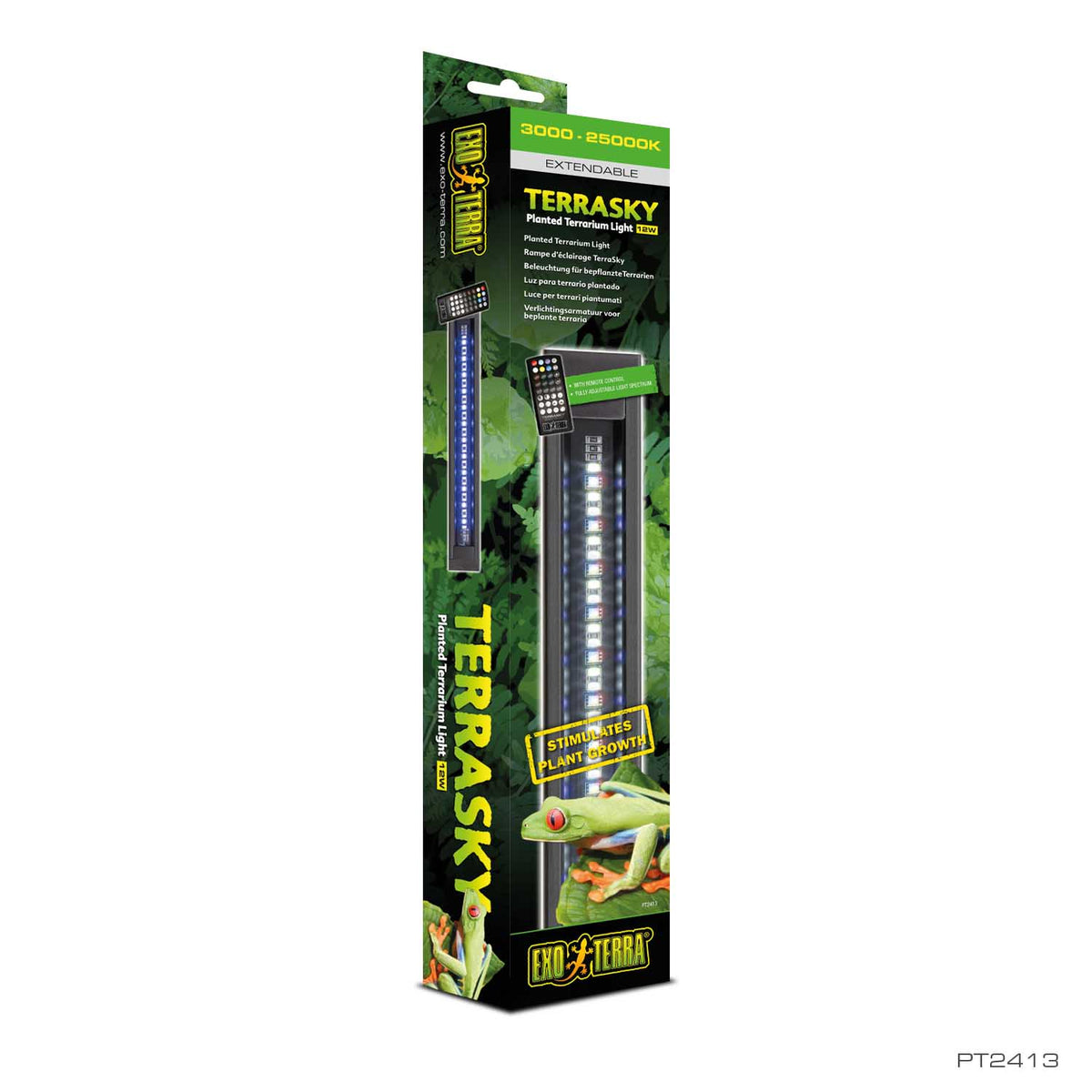 Exo Terra TerraSky LED showing white and RGB lighting effects