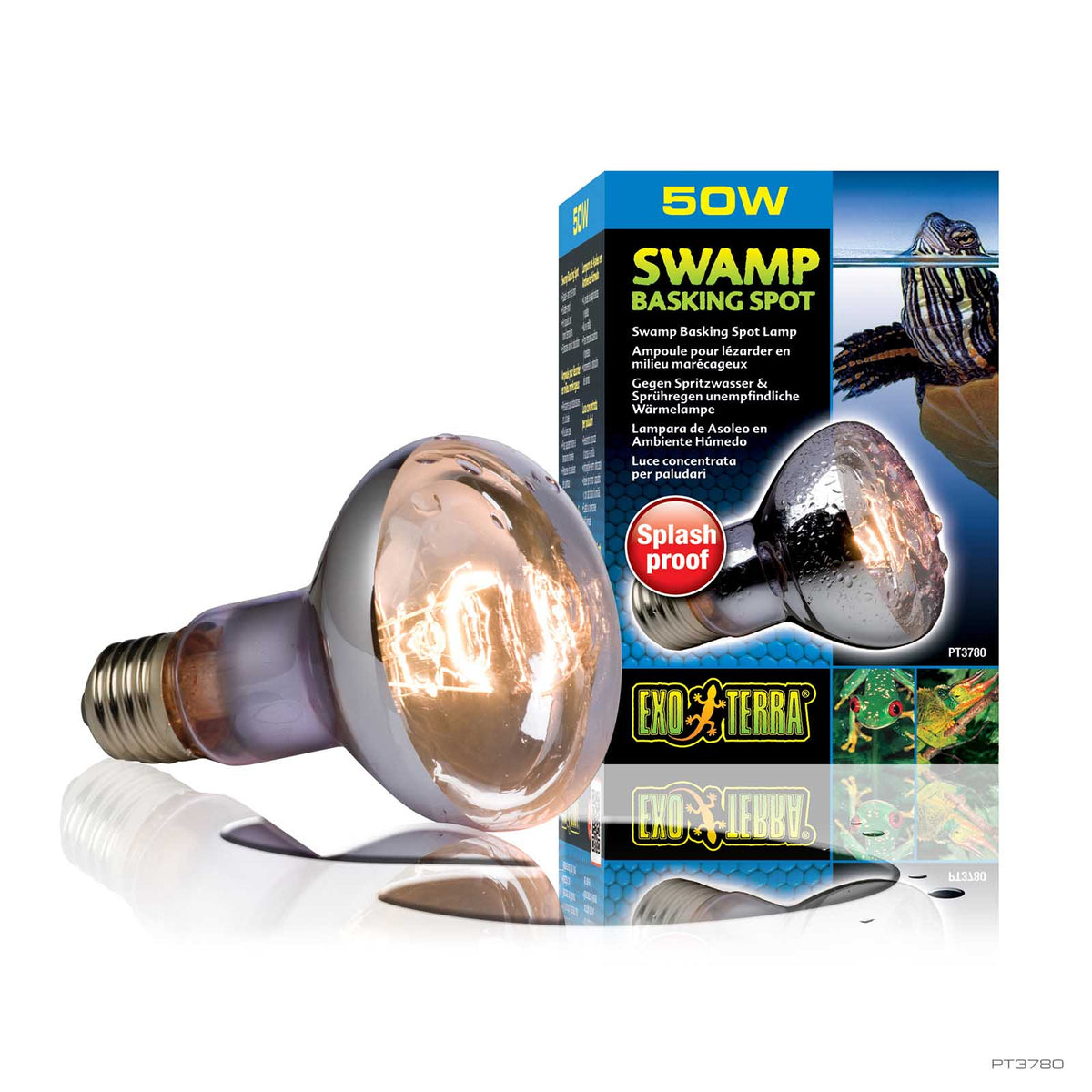 Exo Terra Swamp Glo Basking Spot Lamp 50W splash resistant bulb | PeekAPaw Pet Supplies