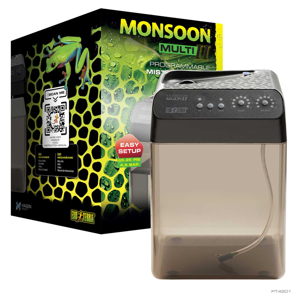 Exo Terra Monsoon Multi II programmable misting system PT4201, 8 litre reservoir | PeekAPaw Pet Supplies