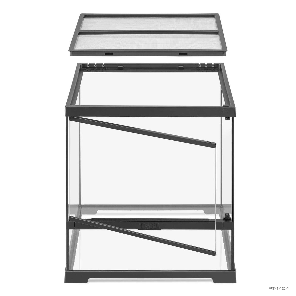 Exo Terra Pro Terrarium spring-loaded push latch and integrated door lock