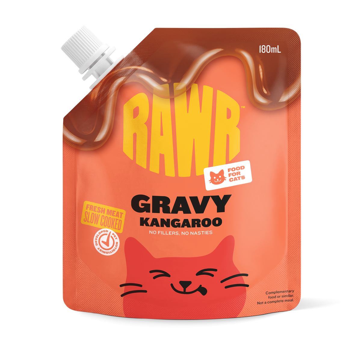 RAWR Gravy Kangaroo for cats 180ml pouch front of pack