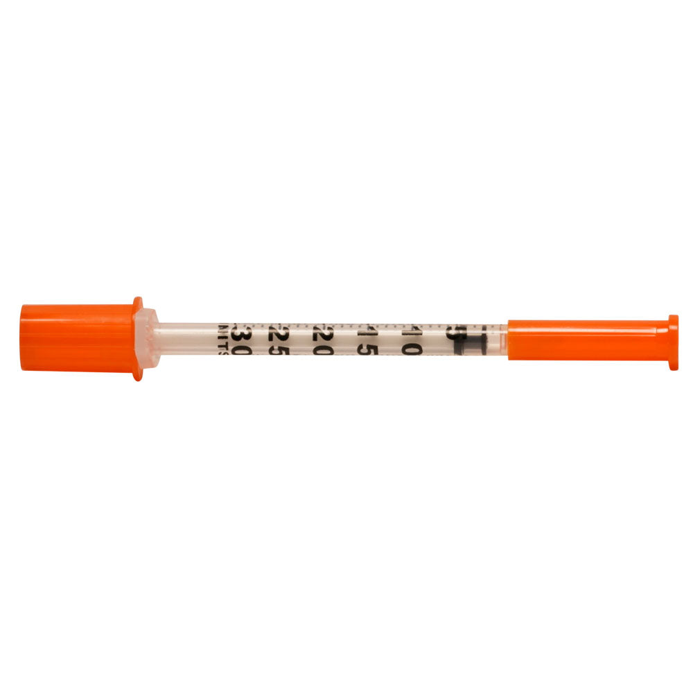 GVP Insulin Syringes - U-100 0.3mL 30G x 12.7mm, Box of 100