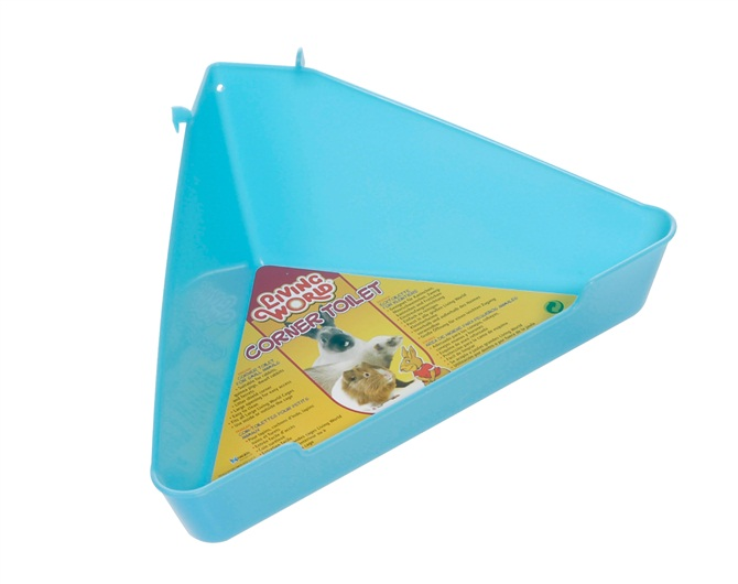 Living World Small Animal Corner Toilet - Large Aqua Blue