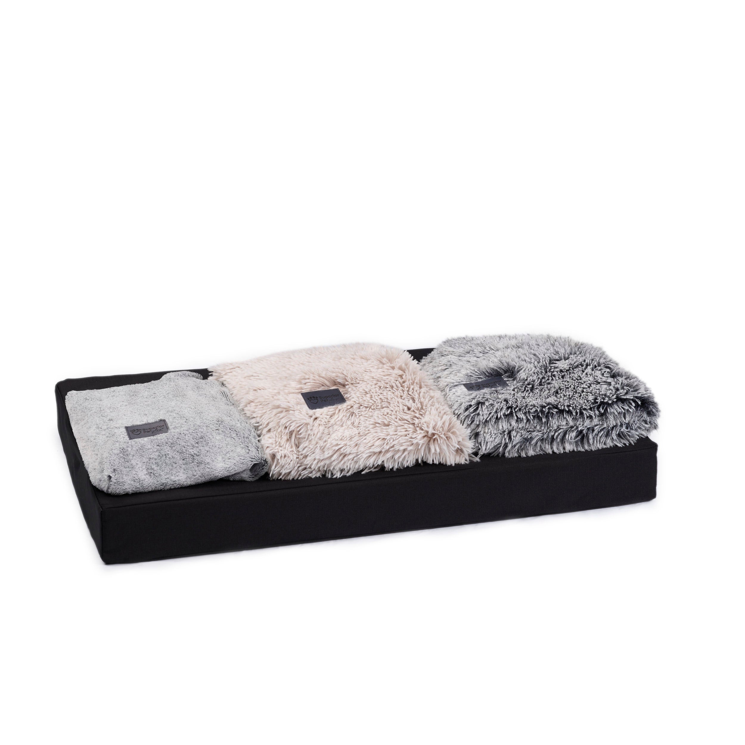 Superior Pet Goods Calming Crate Mat Toppers in all three colourways