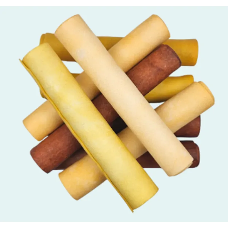 Pet-Rite Chicken Filled Rawhide Rib Roll dog chew 6 inch