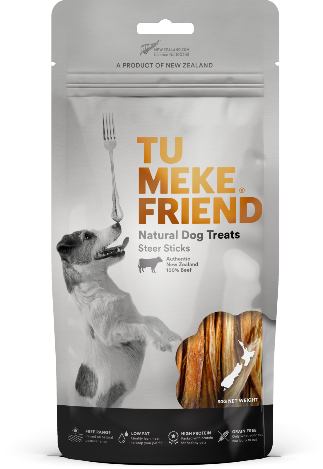 TU MEKE FRIEND Air-Dried Natural Dog Treats Steer Sticks - 50g | PeekAPaw Pet Supplies