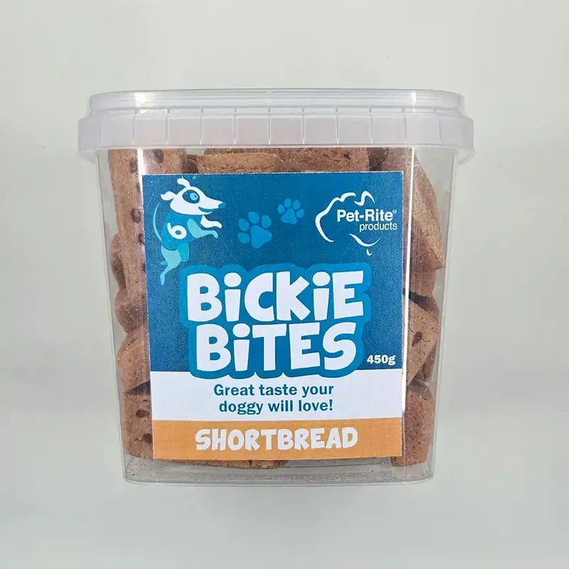 Pet-Rite Shortbread Bickie Bites dog treats 450g resealable bag