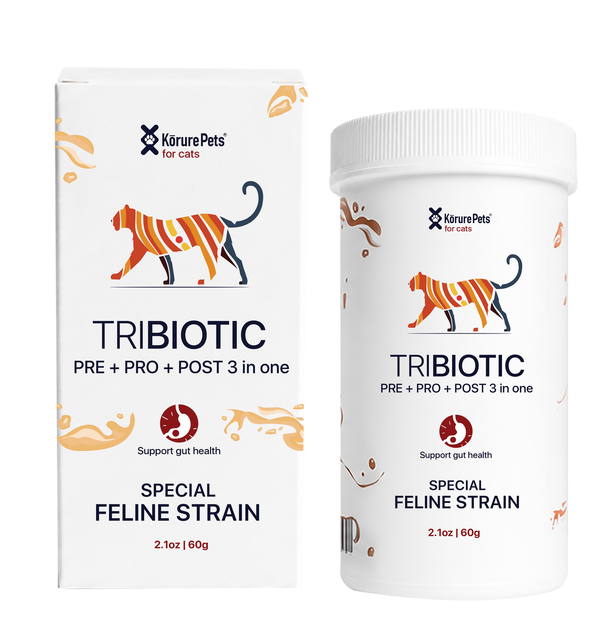 Korure Pets Tribiotic for Cats box and bottle