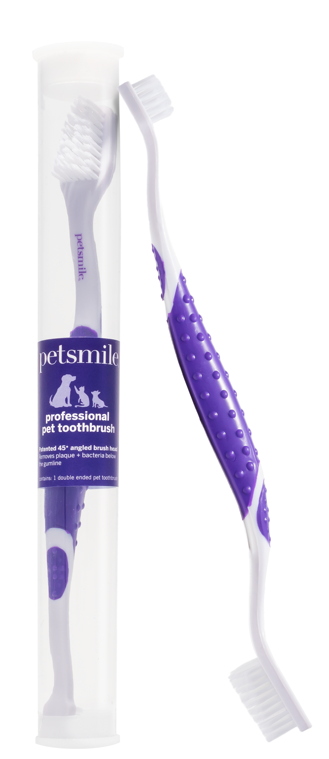 Petsmile Professional Pet Toothbrush - Patented 45° Dual-Ended Brush Head - Default Title | PeekAPaw Pet Supplies