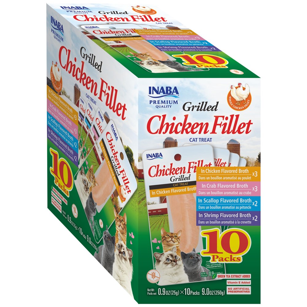 Inaba Cat Treat Grilled Chicken Fillet in Broth Variety
