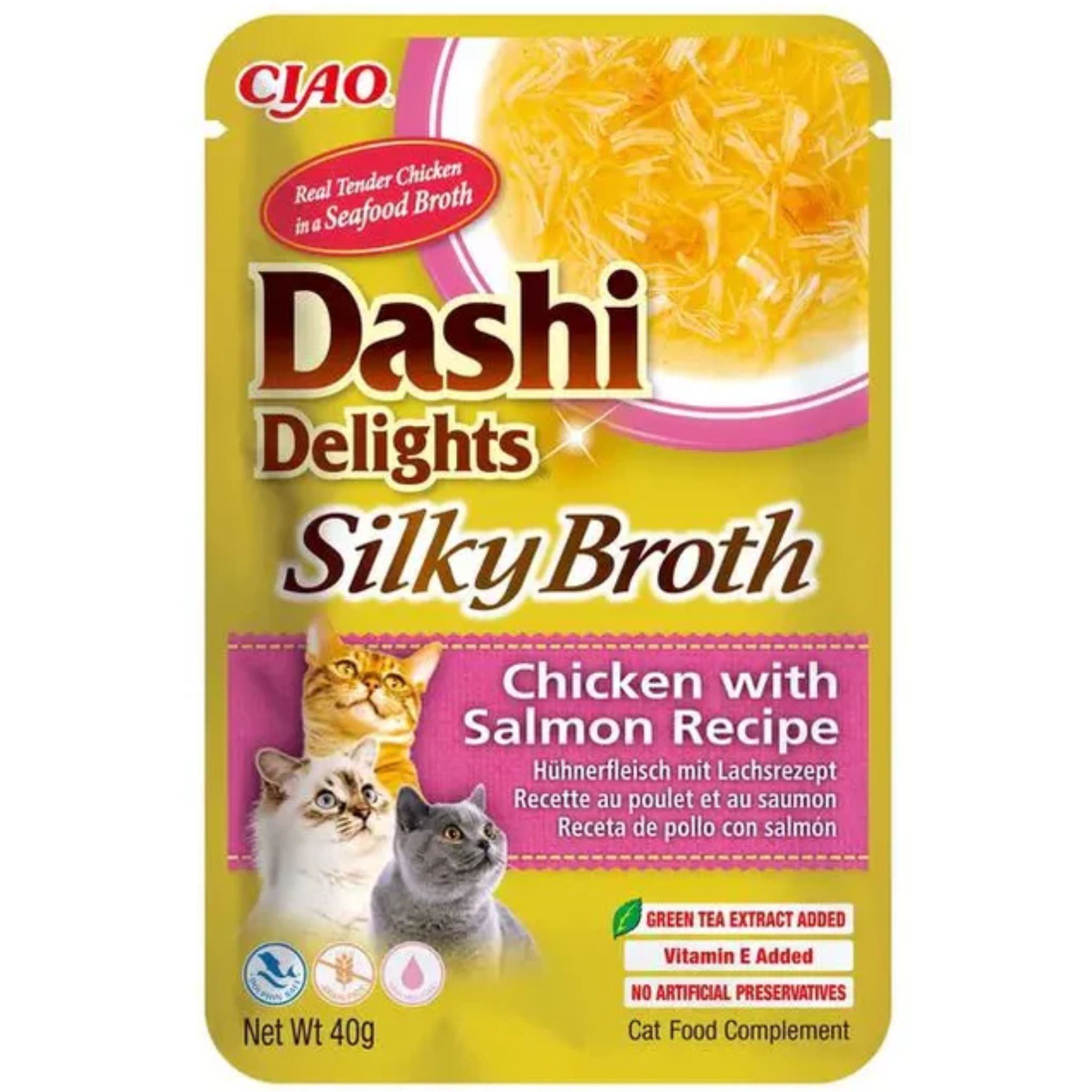 Inaba Cat Treats Dashi Delights Silky Broth Chicken Salmon