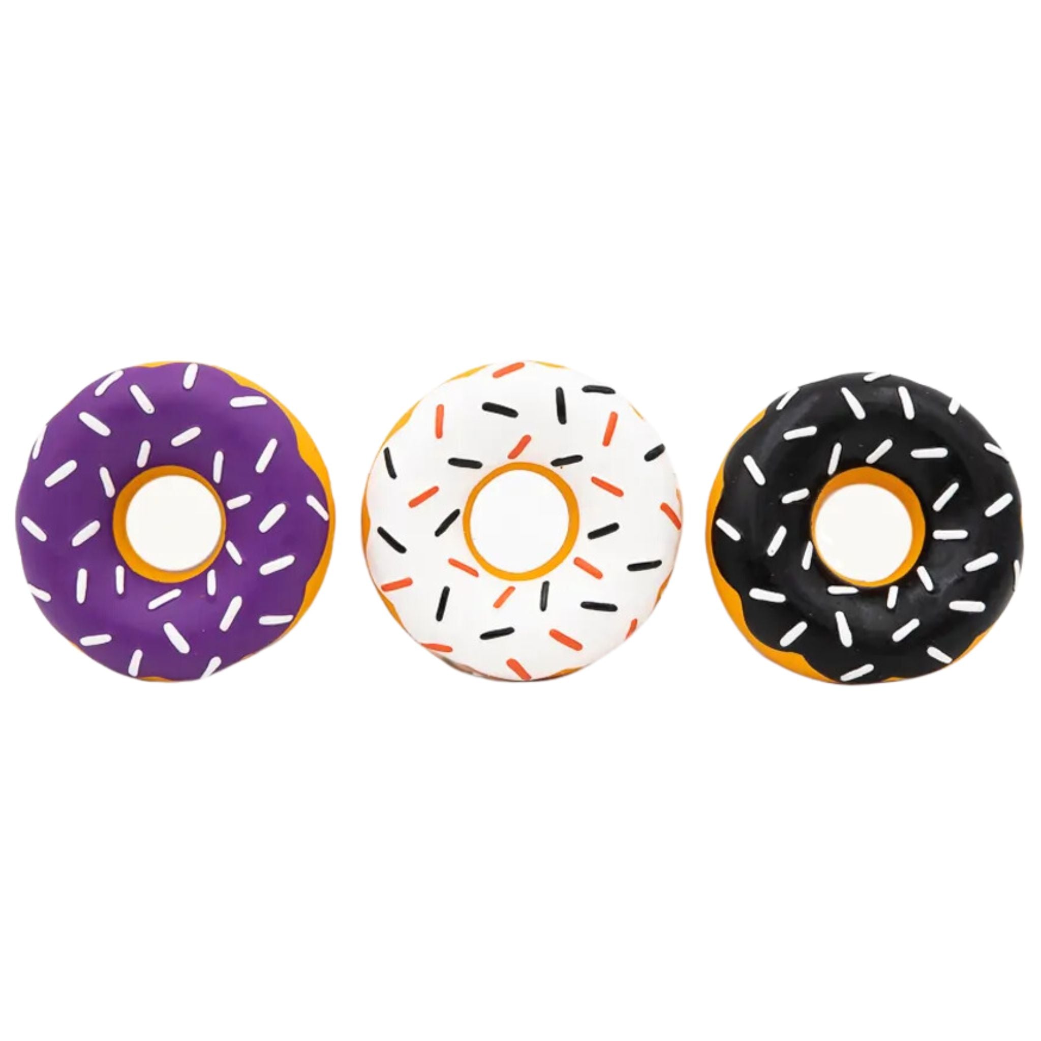 Zippy Paws Dog Toys Halloween Latex Mini Donutz - 3 Pack