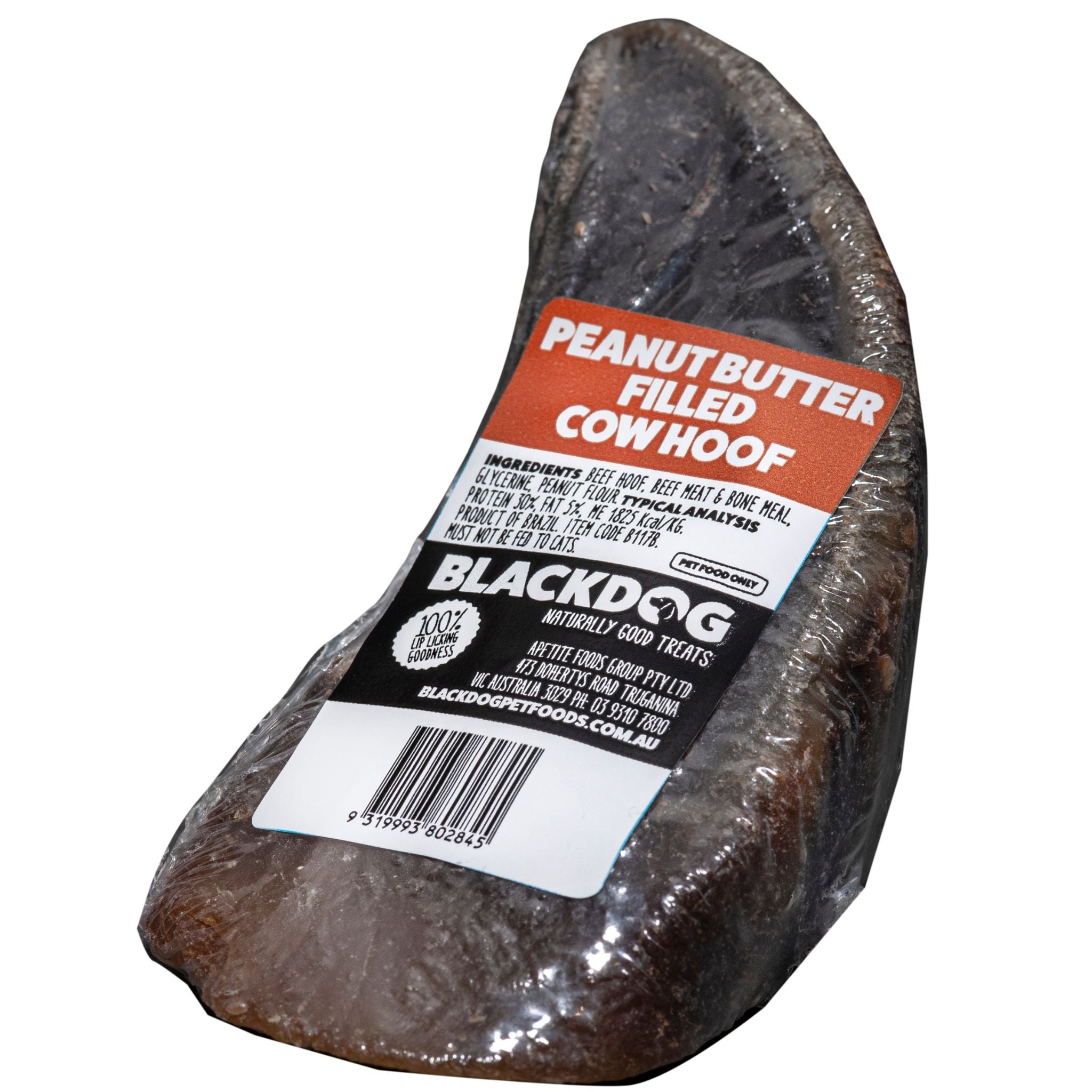BlackDog Peanut Butter Filled Cow Hoof Dog Treats