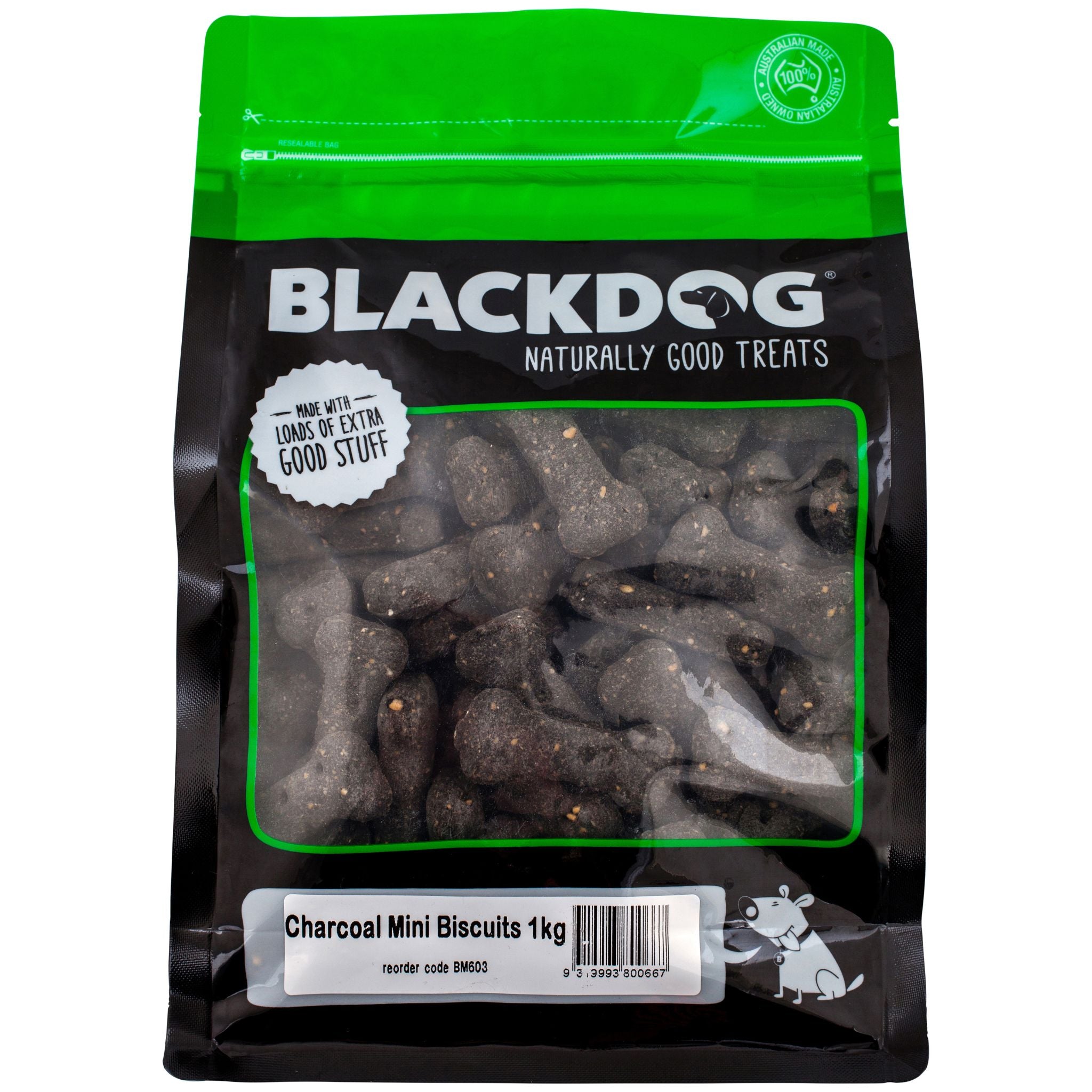 Blackdog Mini Charcoal Dog Biscuits