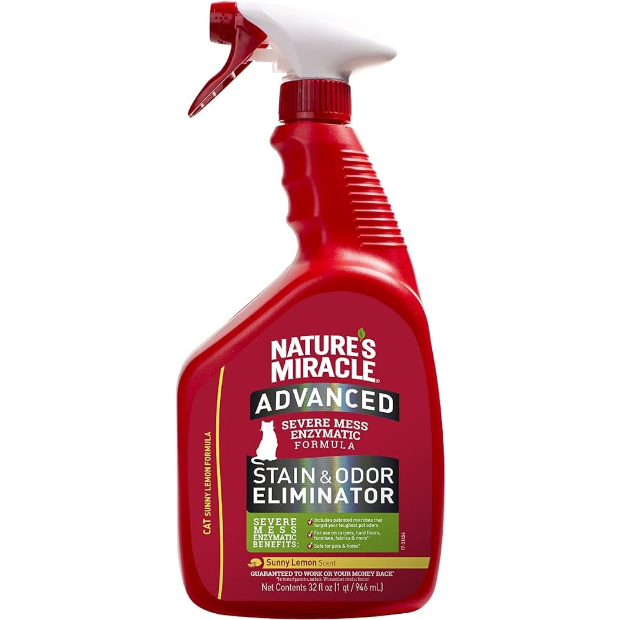 Nature's Miracle Cat Advanced Stain & Odor Remover Lemon | PeekAPaw Pet Supplies