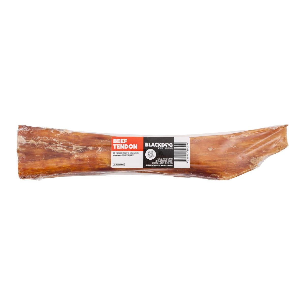 BlackDog Beef Tendon 30cm – single tendon in labelled wrap