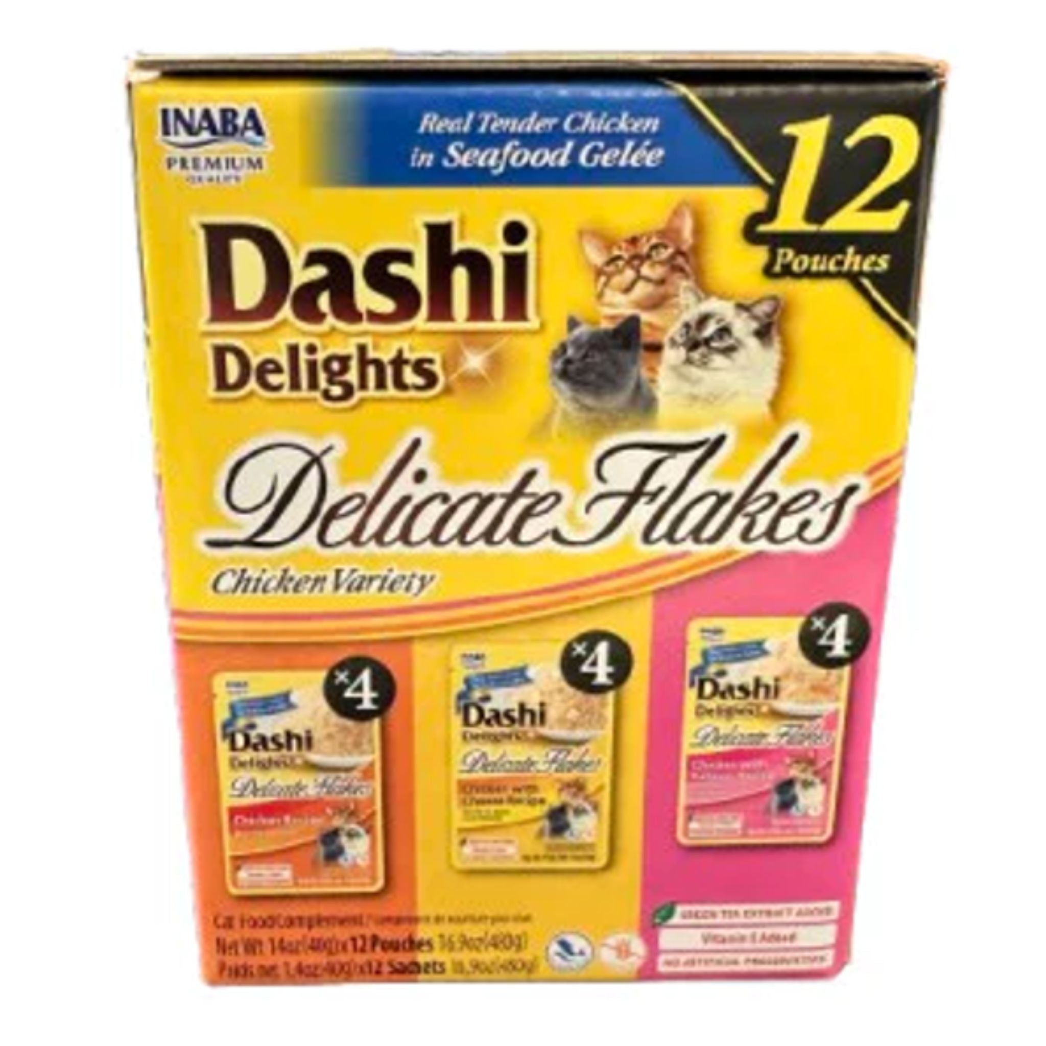 Inaba Cat Treats Dashi Delights Delicate Flakes Chicken Variety