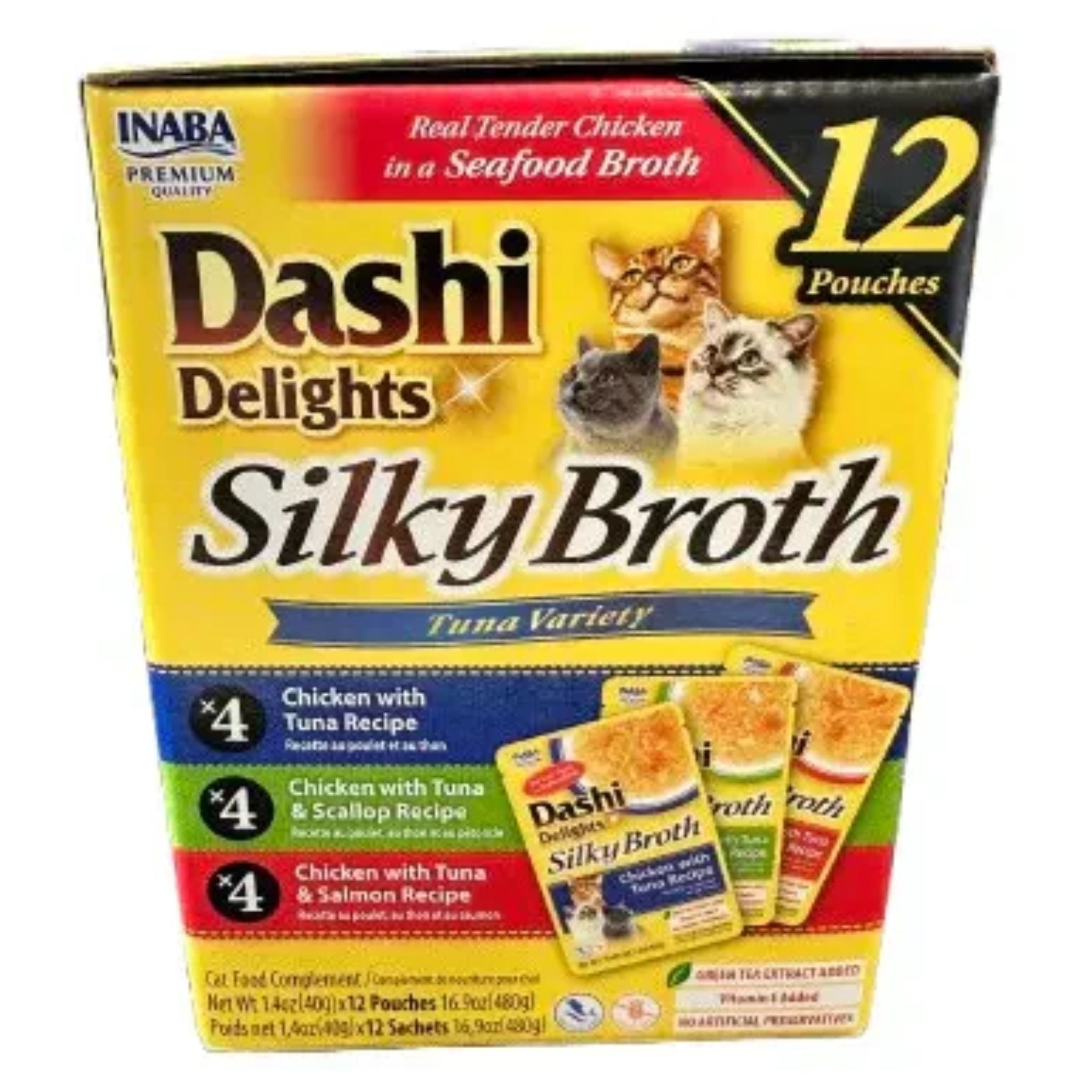 Inaba Cat Treats Dashi Delights Silky Broth Tuna Variety