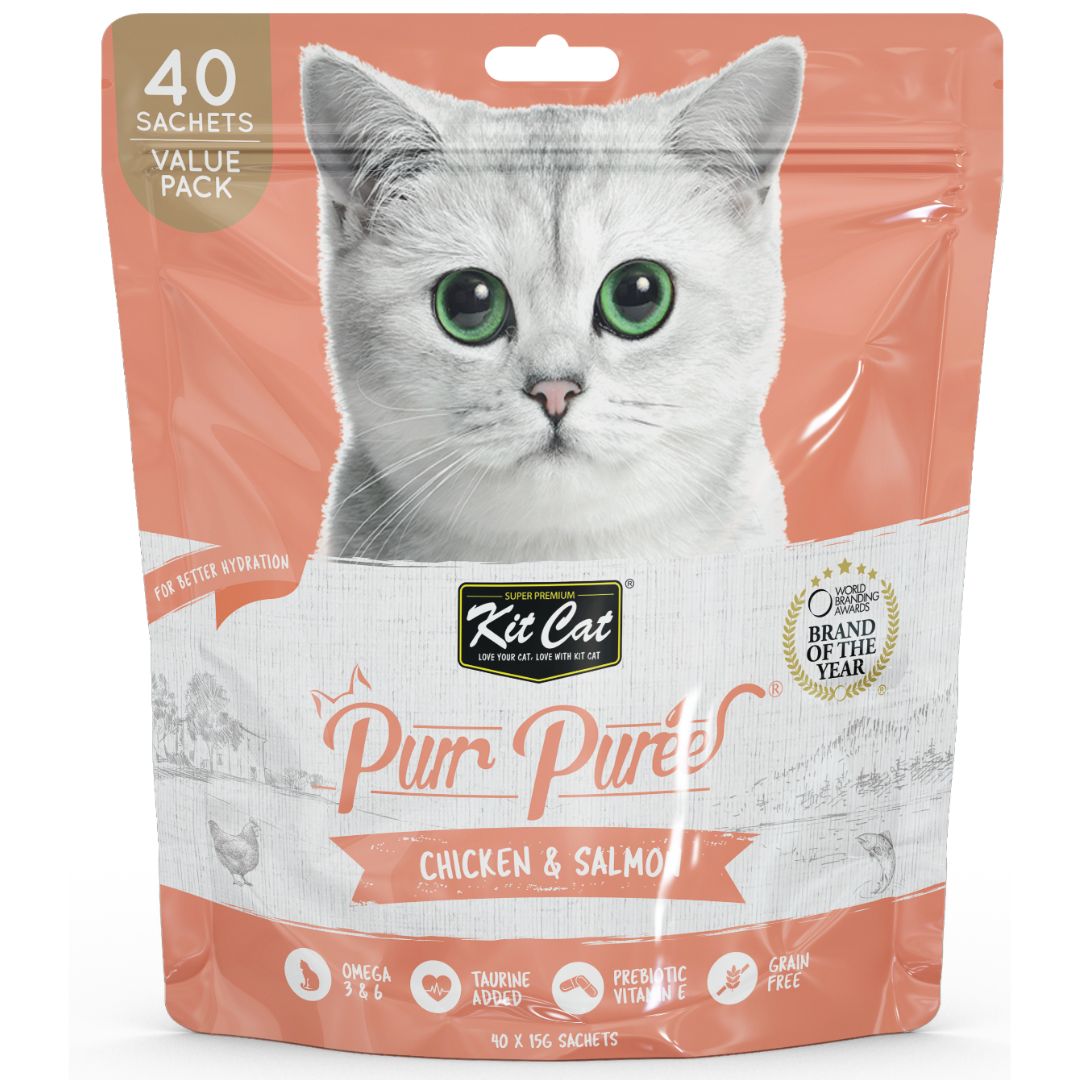 Kit Cat Purr Puree Cat Treats Chicken & Salmon