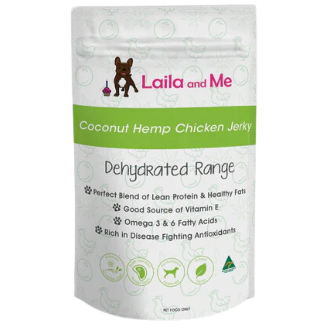 Laila & Me Dehydrated Range Dog Treats Coco And Hemp Chicken - 200g | PeekAPaw Pet Supplies