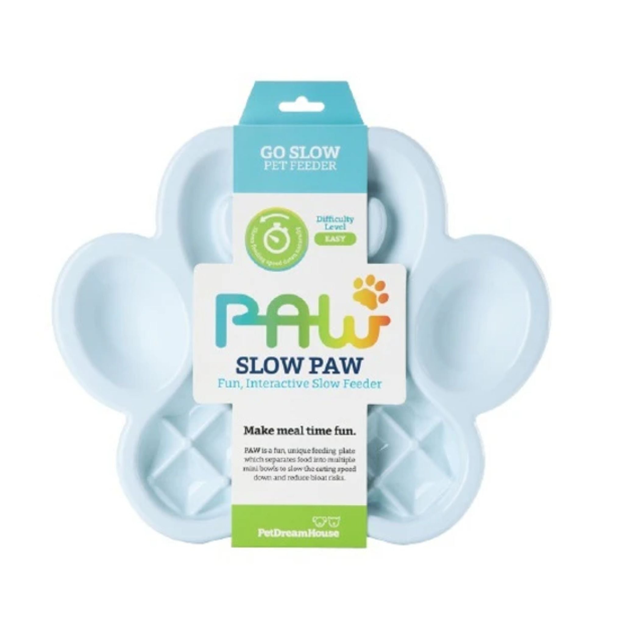 Pet DreamHouse PAW Slow Feeder Wet & Dry Food Bowl | PeekAPaw Pet Supplies