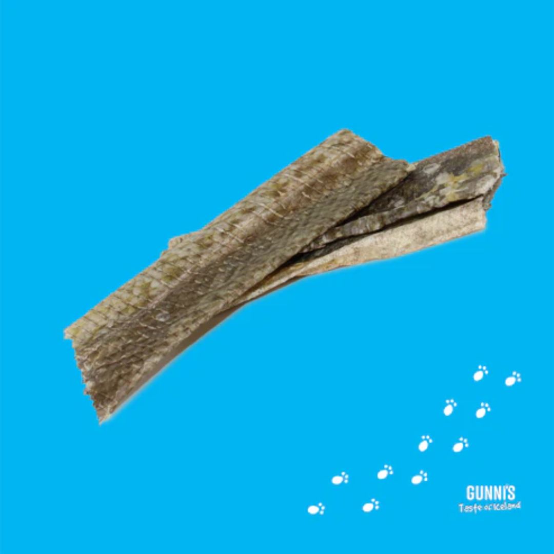 Gunni's Taste of Iceland Dog Treats Cod Skin Shorties - 71g | PeekAPaw Pet Supplies