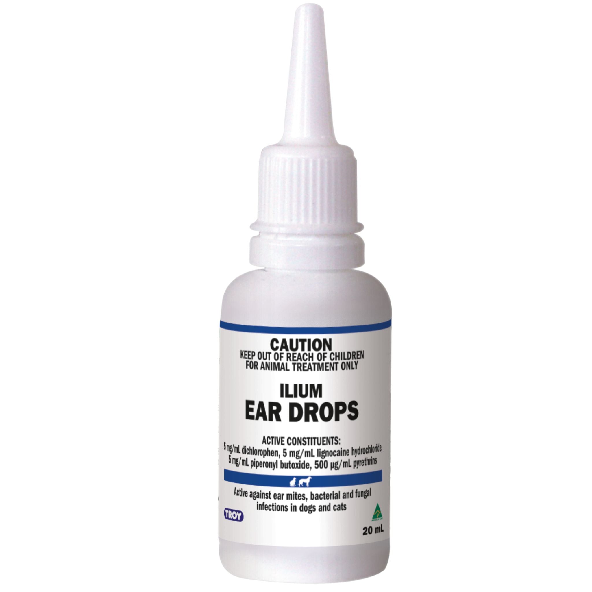 TROY Ilium Ear Drops - 20ml | PeekAPaw Pet Supplies