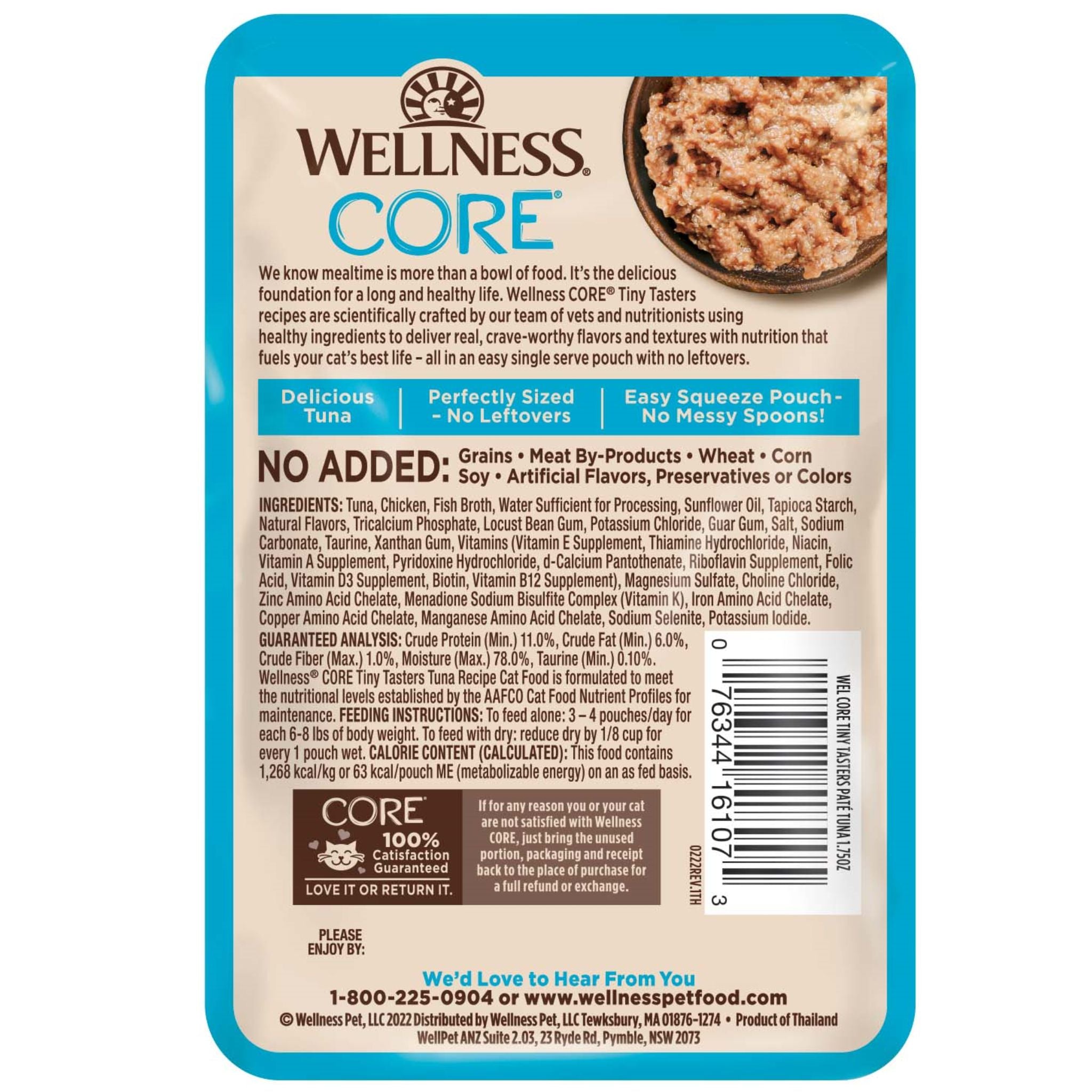 Wellness Core Wet Cat Food Tiny Tasters Tuna Pate