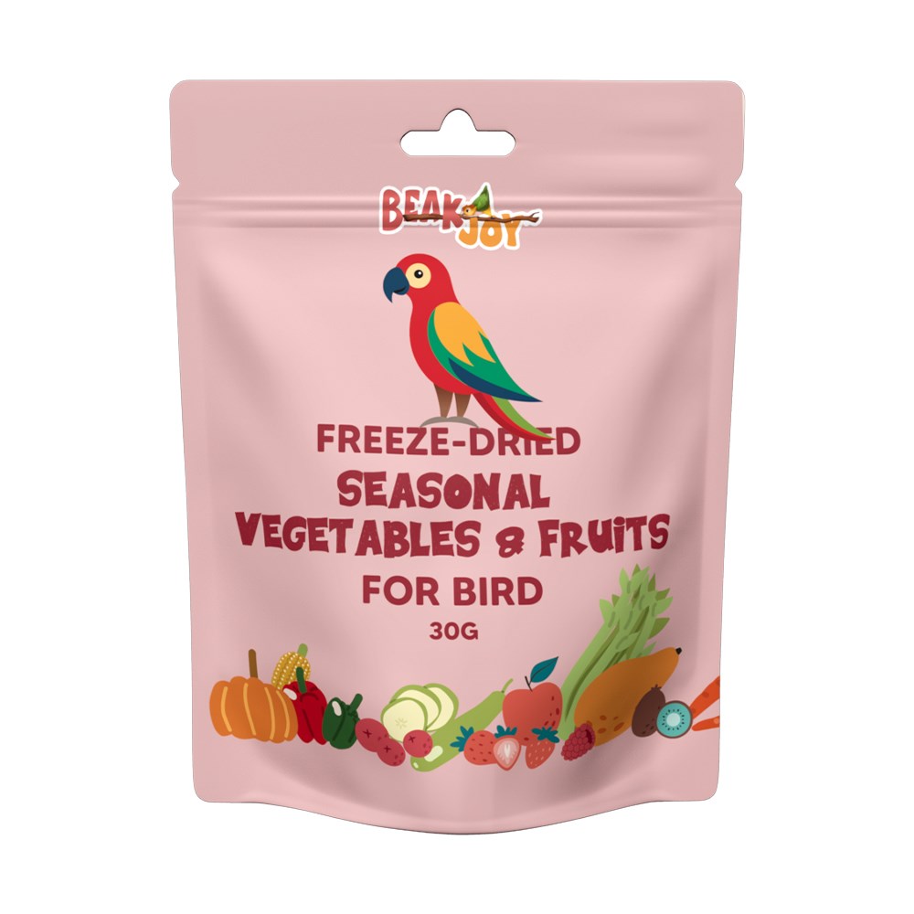 Beak Joy Freeze-Dried Seasonal Vegetables & Fruits Bird Treats