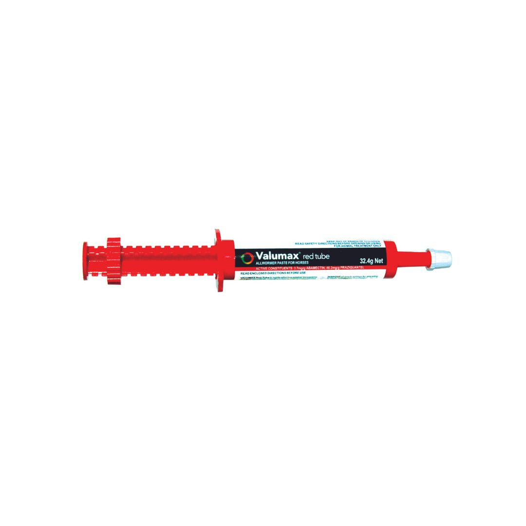 Value Plus ValuMAX red tube allwormer paste 32.6g syringe for horses