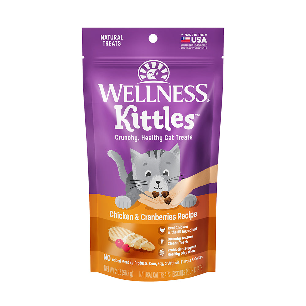 Wellness Kittles Chicken & Cranberries crunchy cat treats 57g