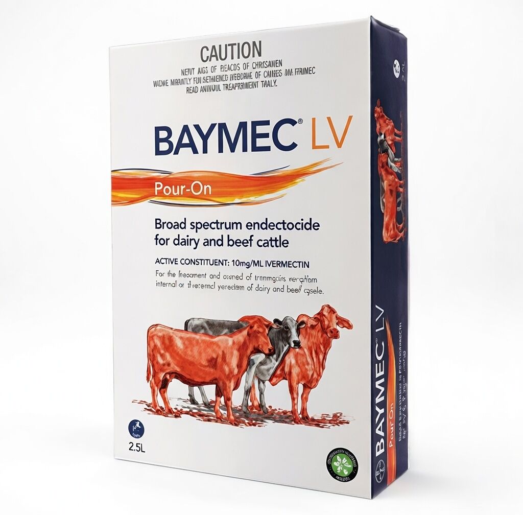 Elanco Baymec Lv Pour On for Cattle front of pack