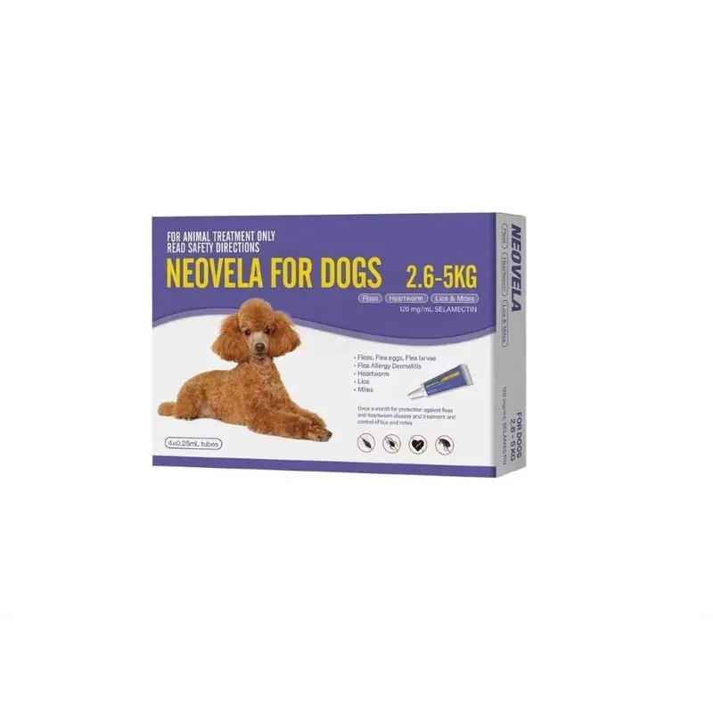 Neovela Spot-On for Dogs 2.6-5kg, 4 pack carton small dog size