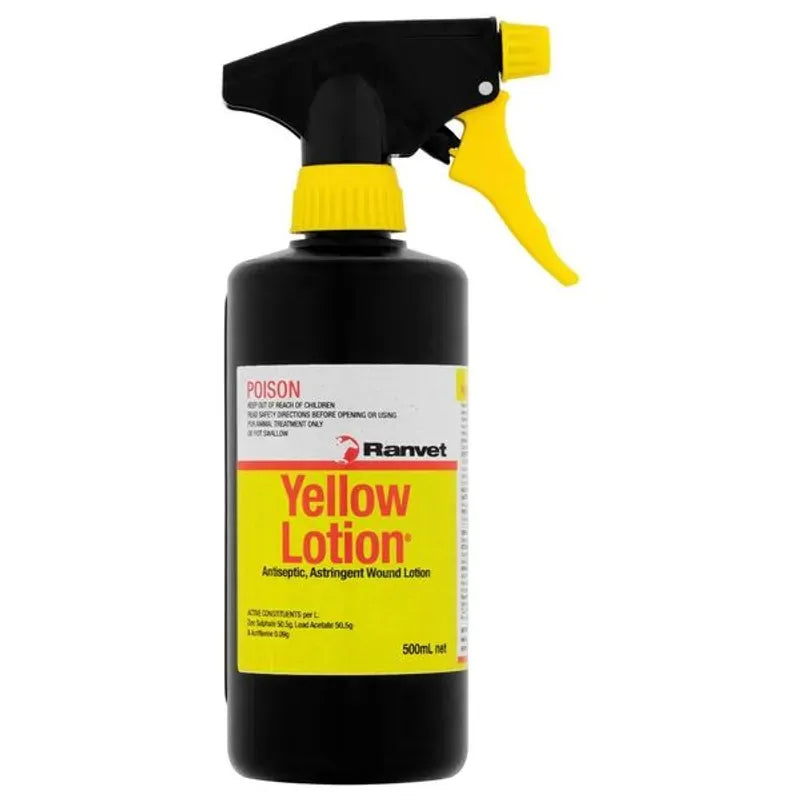 Ranvet Yellow Lotion antiseptic wound lotion, 500ml