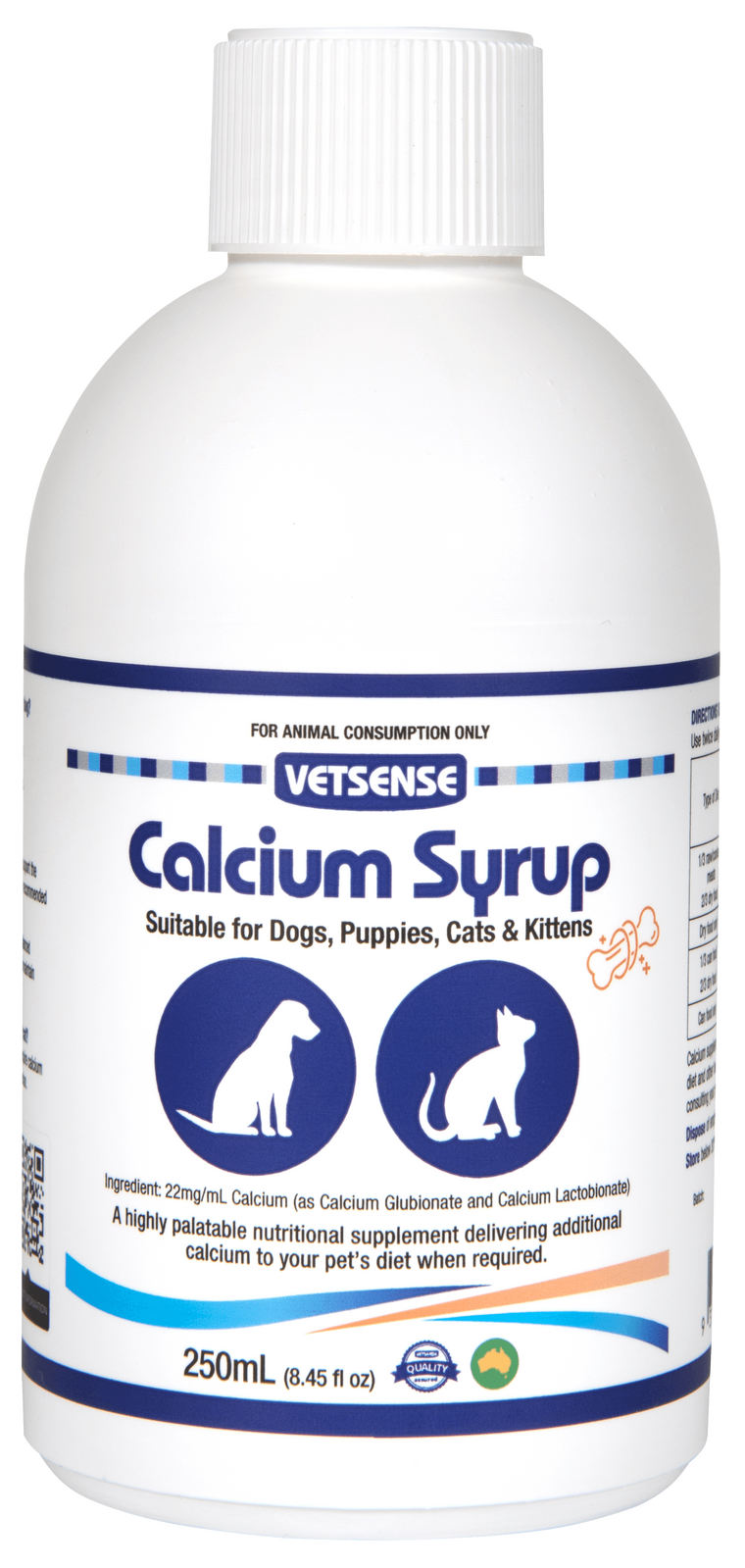 Vetsense Calcium Syrup front of pack (png)