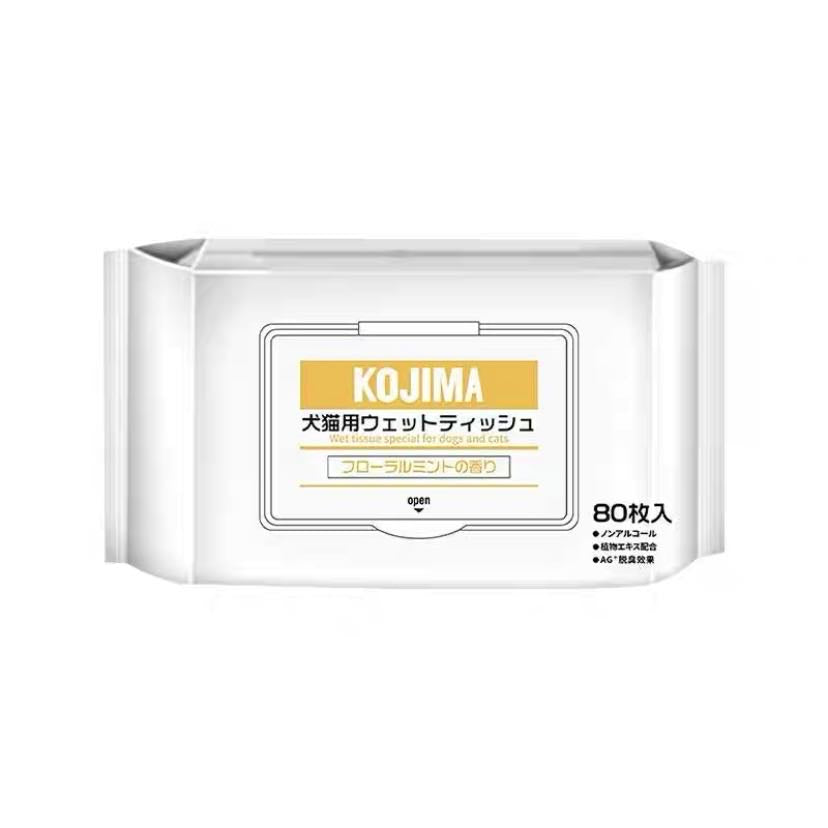 Kojima Pet Wipes 80 Pieces - Herbal | PeekAPaw Pet Supplies