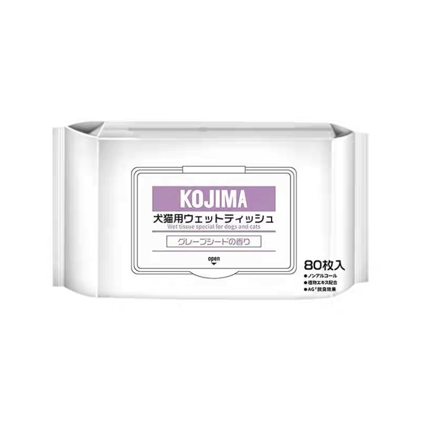 Kojima Pet Wipes 80 Pieces - Fruit | PeekAPaw Pet Supplies