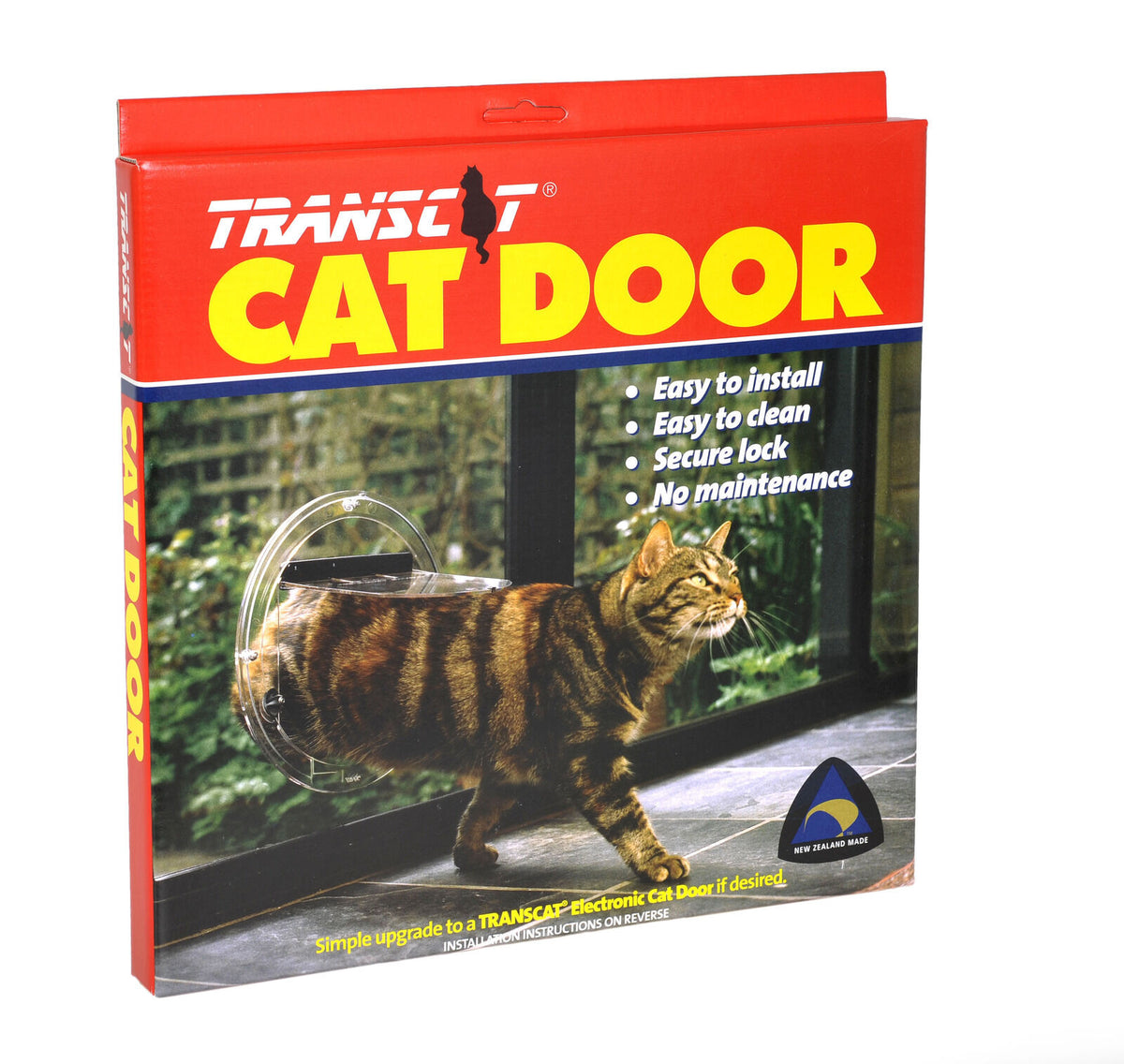 Transcat 4 Way Locking Cat Door Clear front of pack