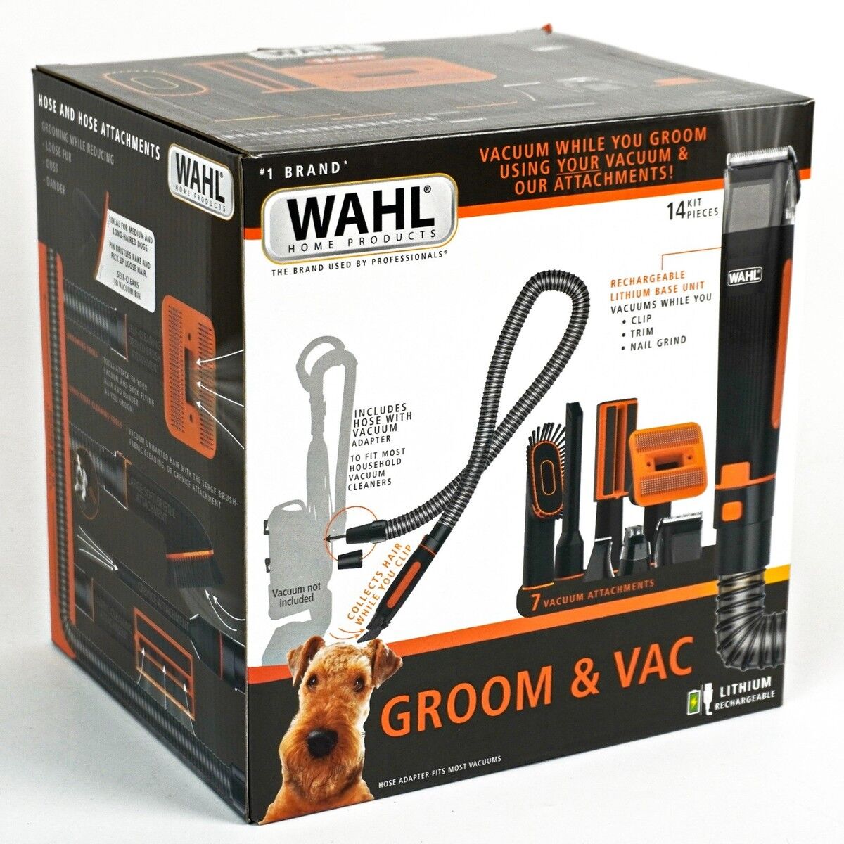 Wahl Pet Groom and Vac combo kit with vacuum attachment and clipper
