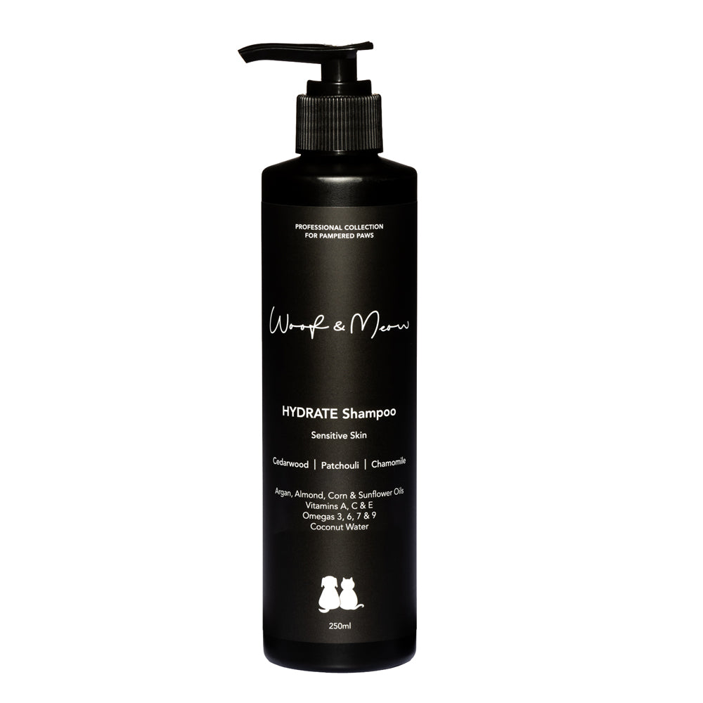 Woof and Meow Hydrate Shampoo front of pack