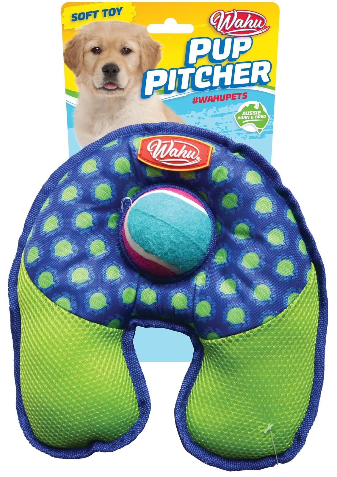 Wahu Pet Pup Pitcher dog toy in retail packaging